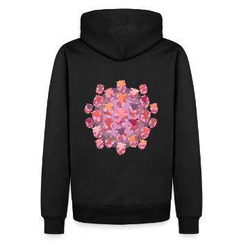 Counting Sheep Multi - Men’s Premium Organic Hoodie - black - Back - Nico (187cm)