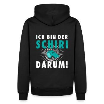 Schiedsrichter Schiri Geschenk - Männer Premium Bio Hoodie - Schwarz - Hinten - Nico (187cm)