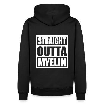 Multiple Sclerosis Awareness Month - Männer Premium Bio Hoodie - Schwarz - Hinten - Nico (187cm)