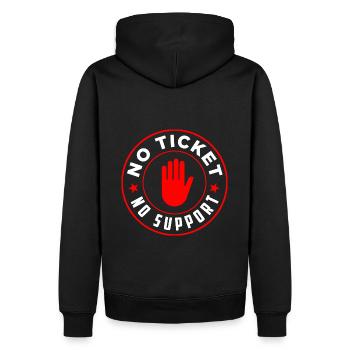 No Ticket No Support Informatiker IT Administrator - Männer Premium Bio Hoodie - Schwarz - Hinten - Nico (187cm)