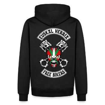 Basques Bikers - Sweat à capuche Premium bio Homme - noir - Dos - Nico (187cm)