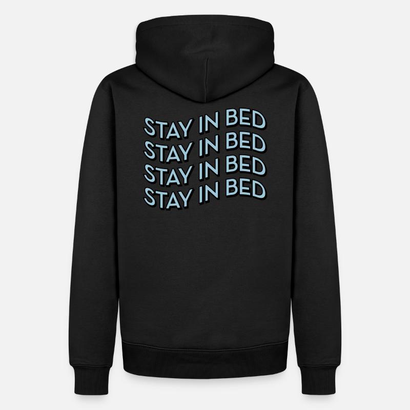 Garder le lit - Sweat à capuche Premium bio Homme - noir
