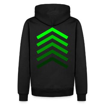 Grüne Balken Futuristisch Shirt Design Geschenk - Sweat à capuche Premium bio Homme - noir - Dos - Nico (187cm)