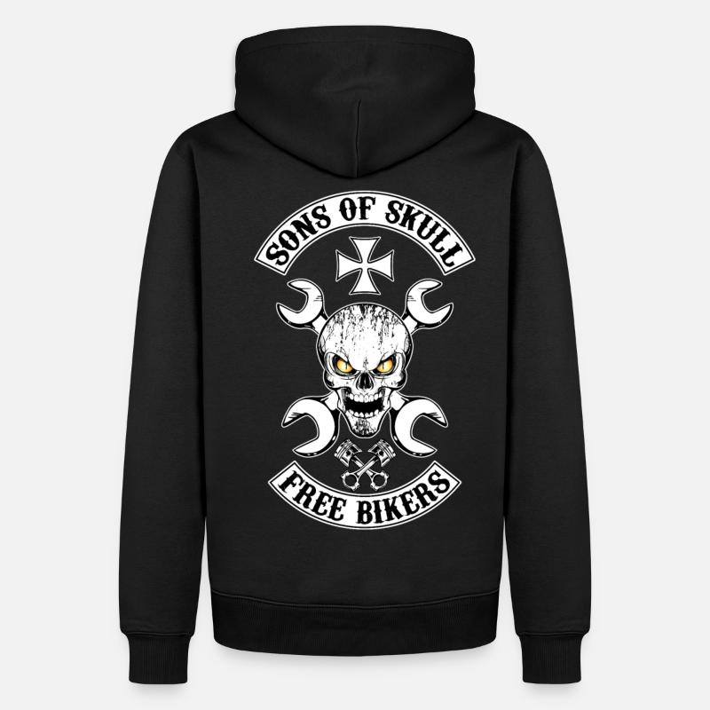 Free Bikers - Sweat à capuche Premium bio Homme - noir