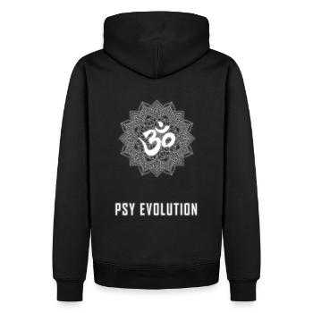 Psytrance Evolution Pandemic Mandala - Men’s Premium Organic Hoodie - black - Back - Nico (187cm)