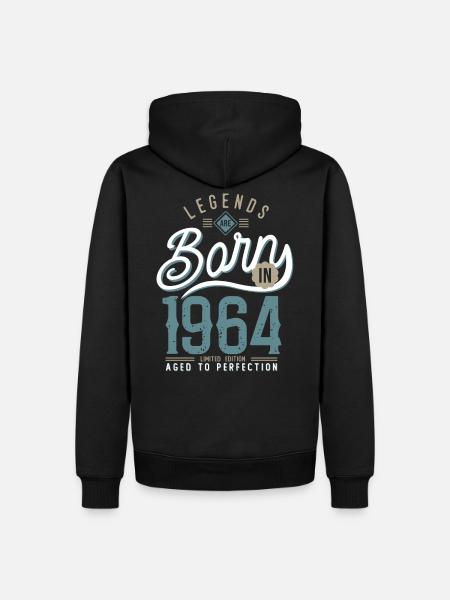 Legends are born in 1964 anniversary 58 years - Men’s Premium Organic Hoodie - black