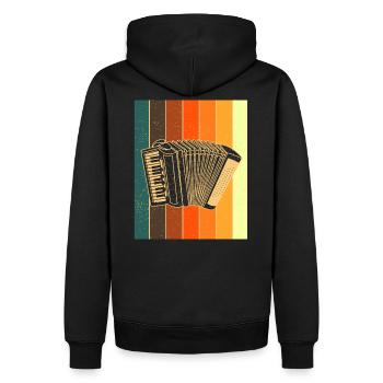Akkordeon - Männer Premium Bio Hoodie - Schwarz - Hinten - Nico (187cm)