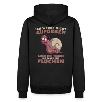 Läufer Jogger Sportler running Lustige Schnecke - Männer Premium Bio Hoodie - Schwarz - Hinten - Nico (187cm)