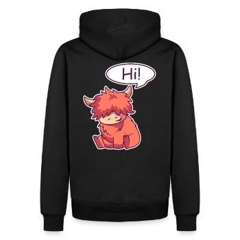 vaches douces bovins bovins des hautes terres vaches - Sweat à capuche Premium bio Homme - noir - Dos - Nico (187cm)