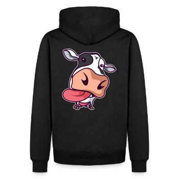Kuhhalter Viehzüchter Nutztier anwesend Thema - Männer Premium Bio Hoodie - Schwarz - Hinten - Nico (187cm)