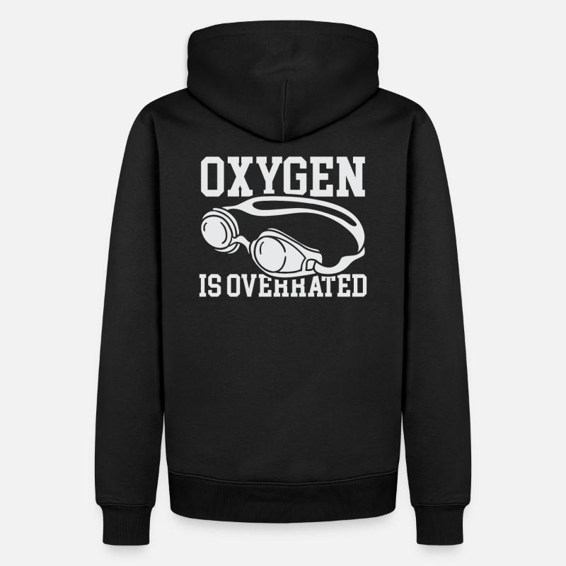 Moniteur de natation Natation Nageurs - Sweat à capuche Premium bio Homme - noir