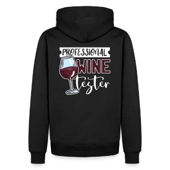 Thème de buveur d'alcool verre de dégustation de vin - Sweat à capuche Premium bio Homme - noir - Dos - Nico (187cm)