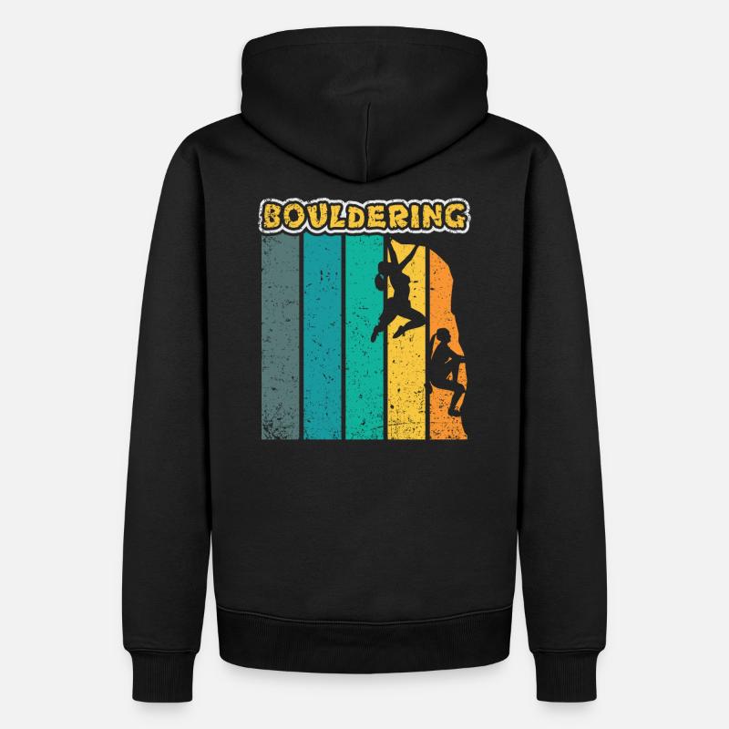 Bouldering Climbing Climber Boulderer Gift - Men’s Premium Organic Hoodie - black