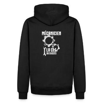 Mécanicien la clé du succès - Sweat à capuche Premium bio Homme - noir - Dos - Nico (187cm)