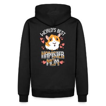Hamster Mama Rodent Golden Hamster - Men’s Premium Organic Hoodie - black - Back - Nico (187cm)
