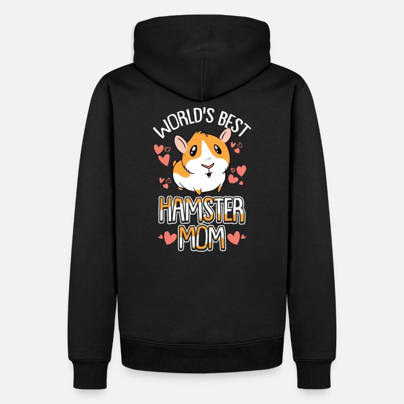Hamster maman rongeur rongeur hamster - Sweat à capuche Premium bio Homme - noir