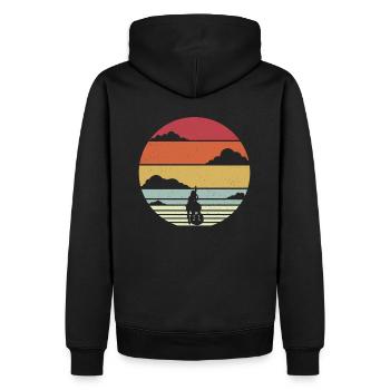 Violoncelle de violoncelle rétro violoncelle - Sweat à capuche Premium bio Homme - noir - Dos - Nico (187cm)