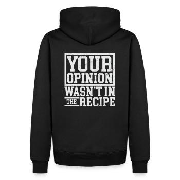 Alimentation cuisine cuisine cuillère à soupe idée de cadeau - Sweat à capuche Premium bio Homme - noir - Dos - Nico (187cm)