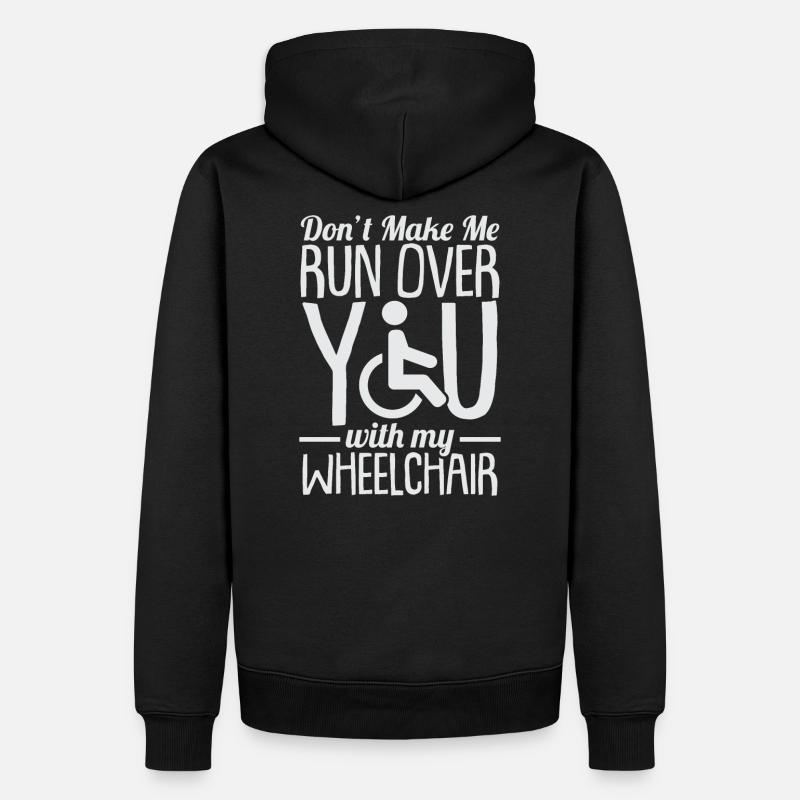 Rollstuhl Rollstuhlfahrer Rollstuhlfahrerin Design - Männer Premium Bio Hoodie - Schwarz