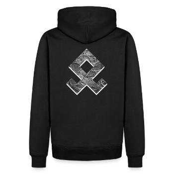 Viking Rune - Men’s Premium Organic Hoodie - black - Back - Nico (187cm)
