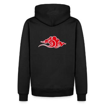 Manga red cloud - Men’s Premium Organic Hoodie - black - Back - Nico (187cm)
