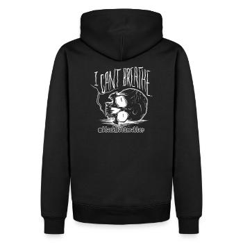 I can't breathe - black lives matter - Men’s Premium Organic Hoodie - black - Back - Nico (187cm)
