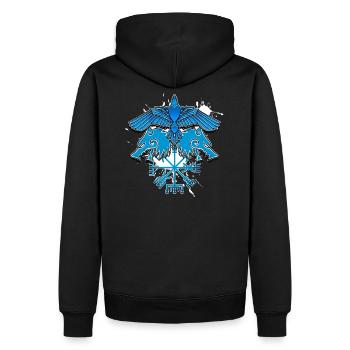 Dieu Odin viking - Sweat à capuche Premium bio Homme - noir - Dos - Nico (187cm)
