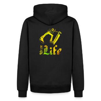 Ride for life freestyle scooter - Men’s Premium Organic Hoodie - black - Back - Nico (187cm)
