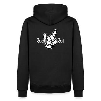 Rock and Roll - Men’s Premium Organic Hoodie - black - Back - Nico (187cm)