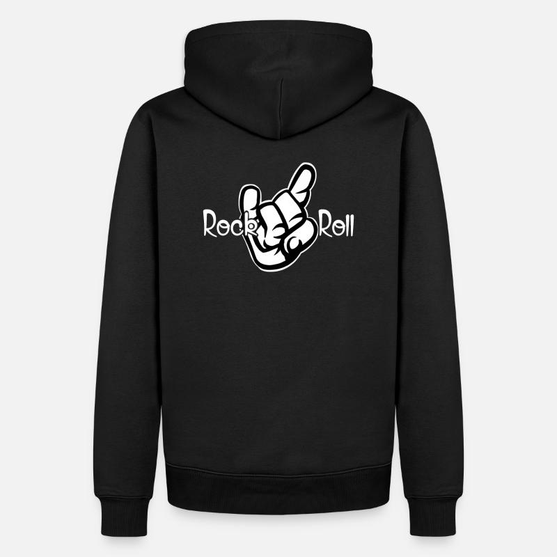 Rock and Roll - Sweat à capuche Premium bio Homme - noir