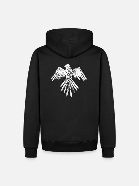 Viking Raven - Men’s Premium Organic Hoodie - black