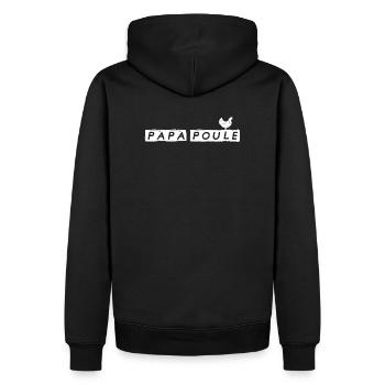 Papa Henne - Männer Premium Bio Hoodie - Schwarz - Hinten - Nico (187cm)