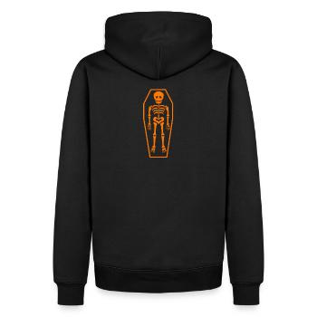 RIP squelette Halloween - Sweat à capuche Premium bio Homme - noir - Dos - Nico (187cm)