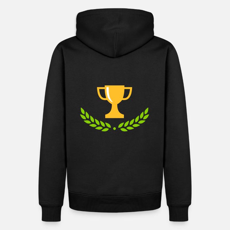 Coupe et couronne de laurier - Sweat à capuche Premium bio Homme - noir