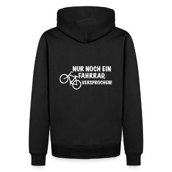 Fahrrad Mountainbike Hobby Fahrradfahren - Männer Premium Bio Hoodie - Schwarz - Hinten - Nico (187cm)