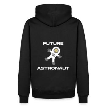 Futur astronaute - Sweat à capuche Premium bio Homme - noir - Dos - Nico (187cm)
