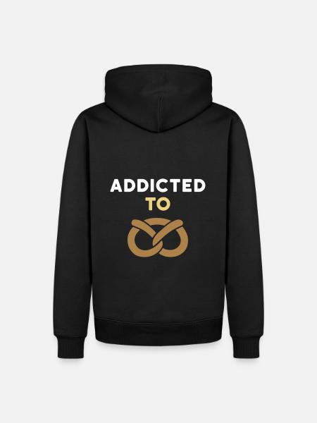 Accro au bretzel (bretzel) - Sweat à capuche Premium bio Homme - noir