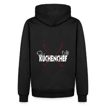 Kochen Koch Küchenchef Design - Männer Premium Bio Hoodie - Schwarz - Hinten - Nico (187cm)