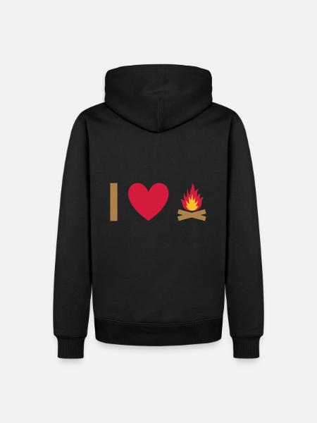 I love campfires - Men’s Premium Organic Hoodie - black