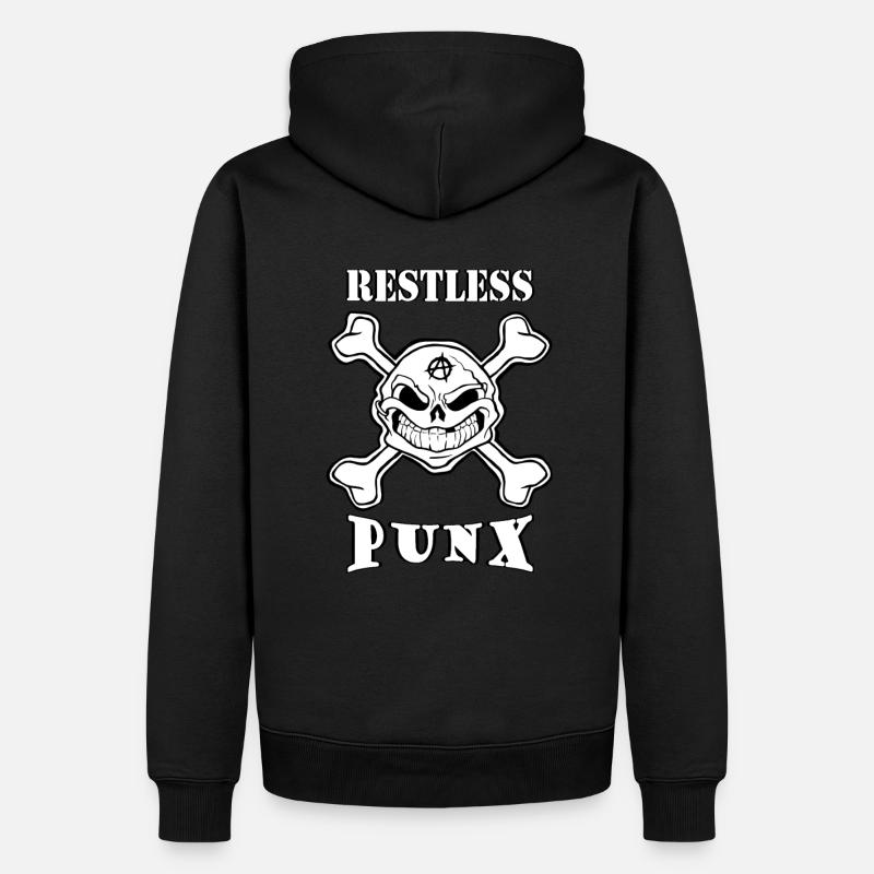 RestlessPunX - Männer Premium Bio Hoodie - Schwarz
