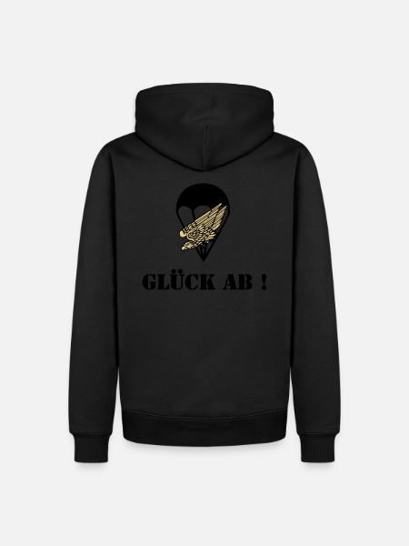 Glück ab Fallschirmjäger - Männer Premium Bio Hoodie - 