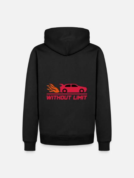 Without limit (Sportwagen) - Männer Premium Bio Hoodie - Schwarz