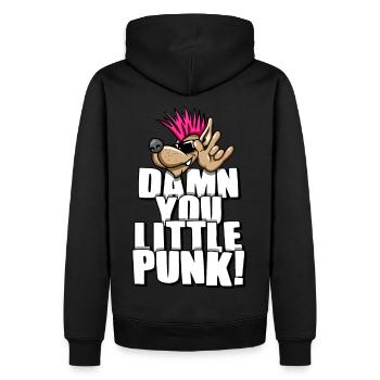 Little Punk - Männer Premium Bio Hoodie - Schwarz - Hinten - Nico (187cm)
