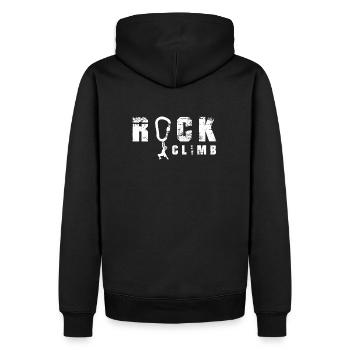Rock Climb - Men’s Premium Organic Hoodie - black - Back - Nico (187cm)