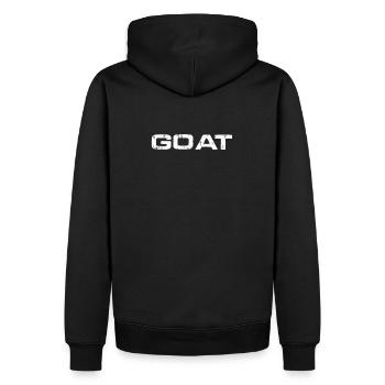 Goat - Men’s Premium Organic Hoodie - black - Back - Nico (187cm)