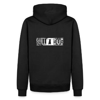 Bulldog - Men’s Premium Organic Hoodie - black - Back - Nico (187cm)