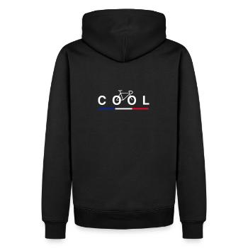 Passion for cycling France - Men’s Premium Organic Hoodie - black - Back - Nico (187cm)