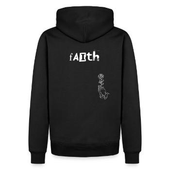 Faith - Sweat à capuche Premium bio Homme - noir - Dos - Nico (187cm)