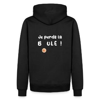 Je perds la boule ! - Sweat à capuche Premium bio Homme - noir - Dos - Nico (187cm)