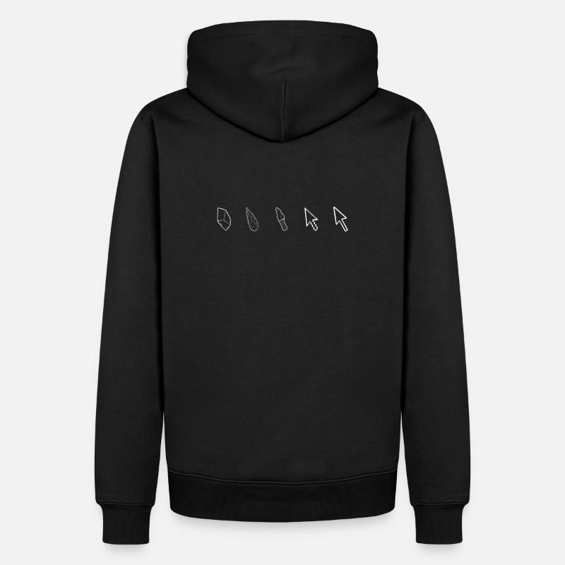 Evolution Geek Cursor - Männer Premium Bio Hoodie - Schwarz